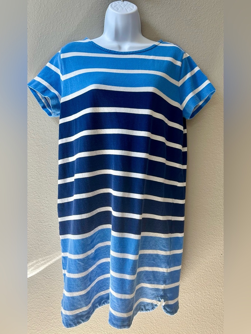 Vineyard Vines Women’s Large Blue Striped Cotton Knit Dress